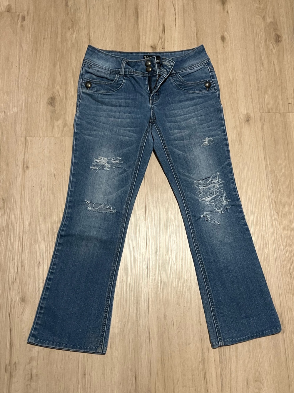 Women’s Distressed Blue Denim Jeans
